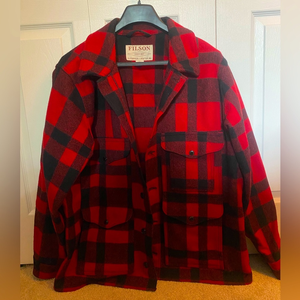 Filson Mackinaw wool cruiser coat